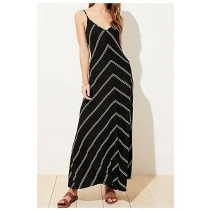 LOFT Striped Maxi Dress XS